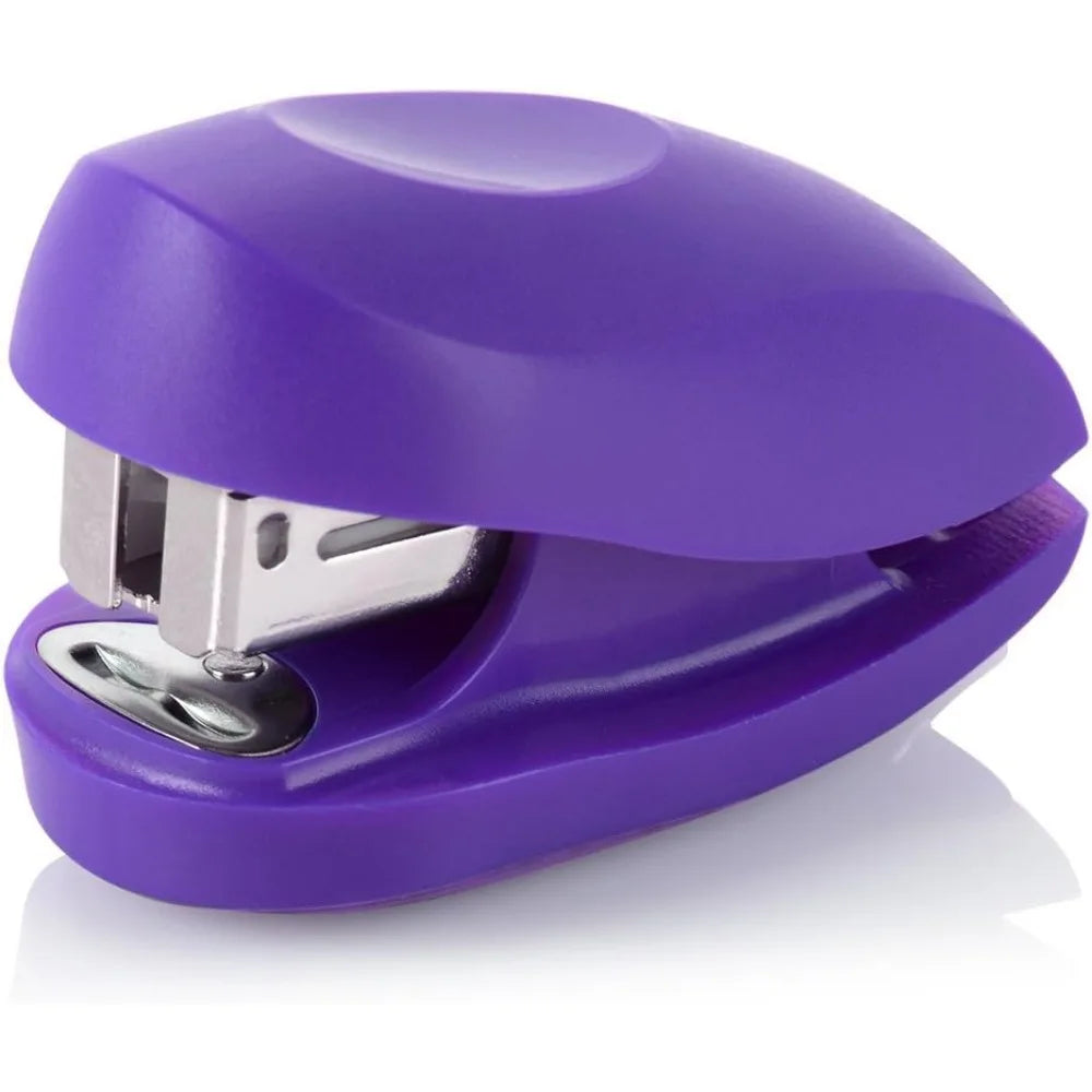 Tot Mini Stapler, 12 Sheet Capacity, Jam Free, includes 1000 Staples and Built-In Staple Remover, Black