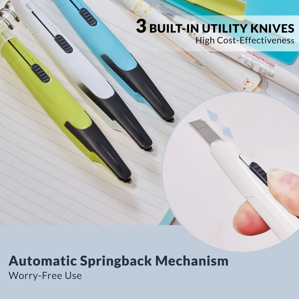 3-pack office perform 3-in-1 staple remover, multi-function magnetic staple removal tool, multi-purpose knife and 1000 staples