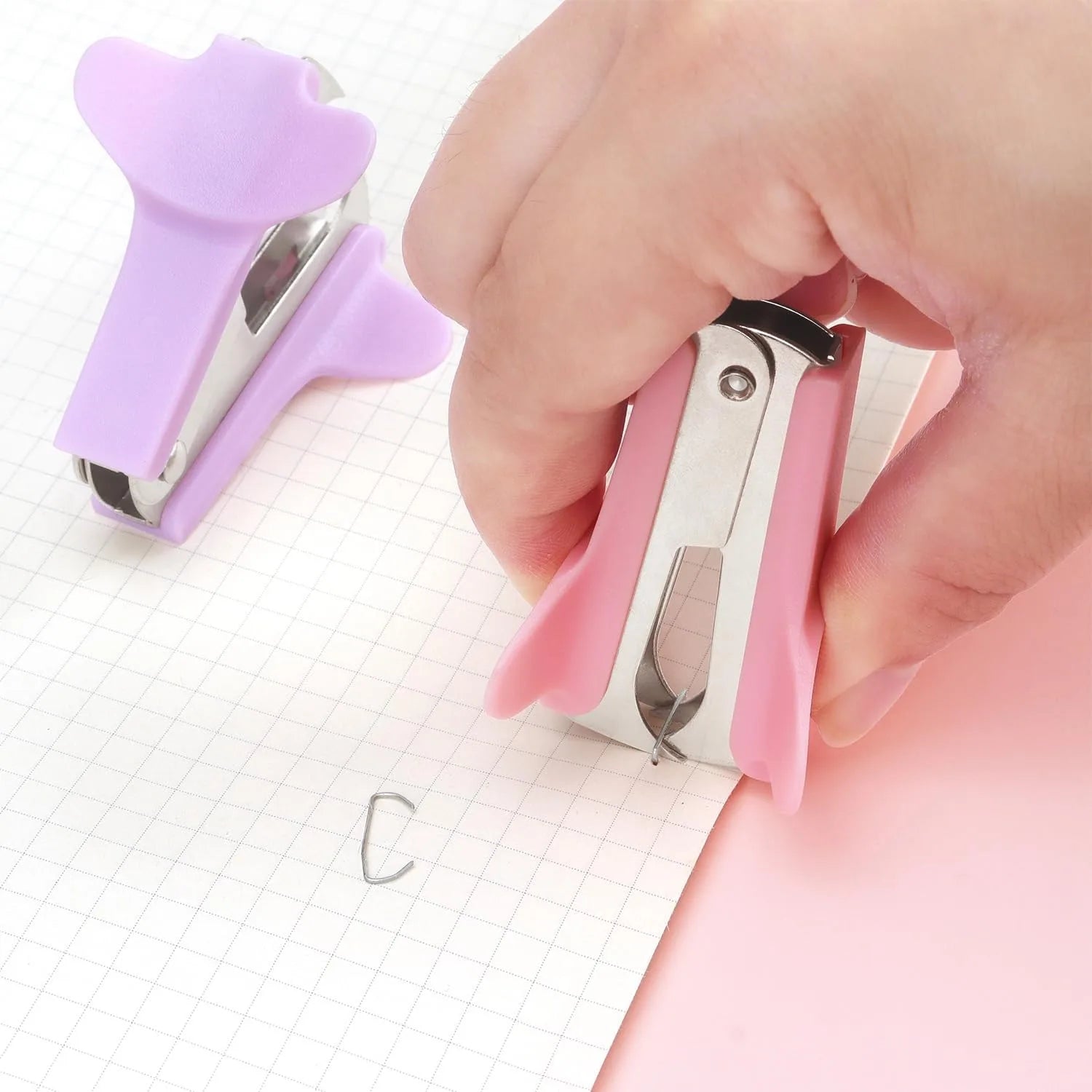 3 PCS Staple Remover Staple Puller Removal Tool for School Office Home 3 Pack (Pink, Blue, Purple)