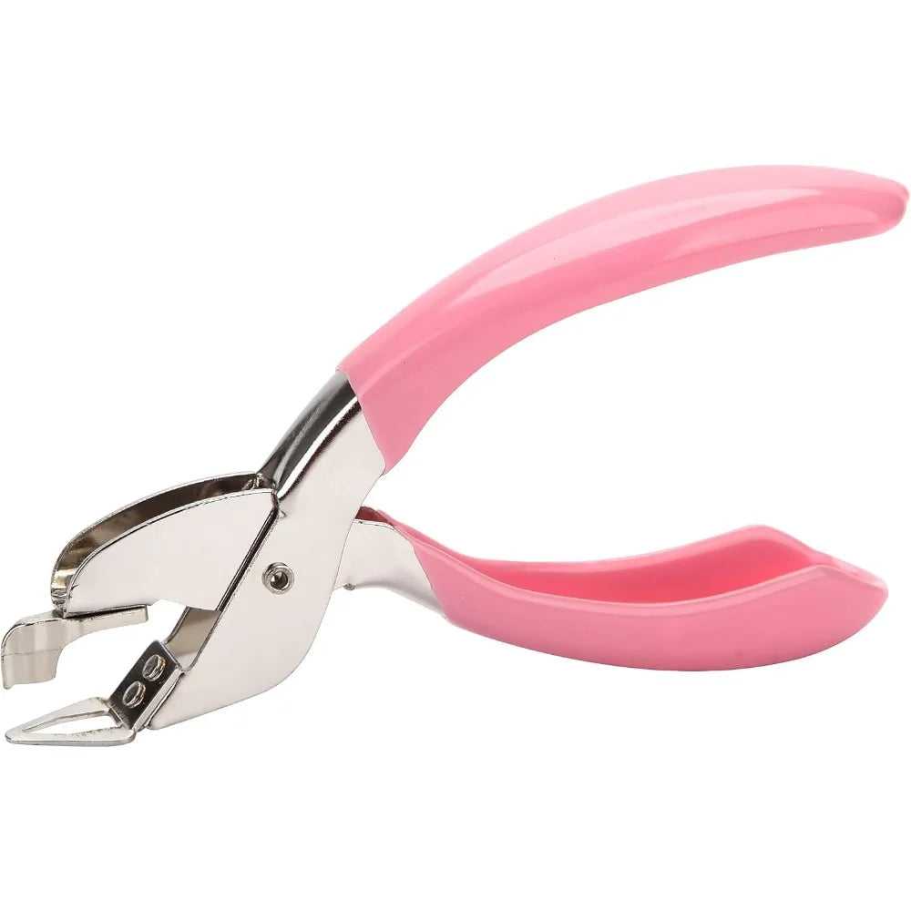 Staple Remover Tool for Office Heavy Hand Staple Pin Pull Easy to Remove(Pink)