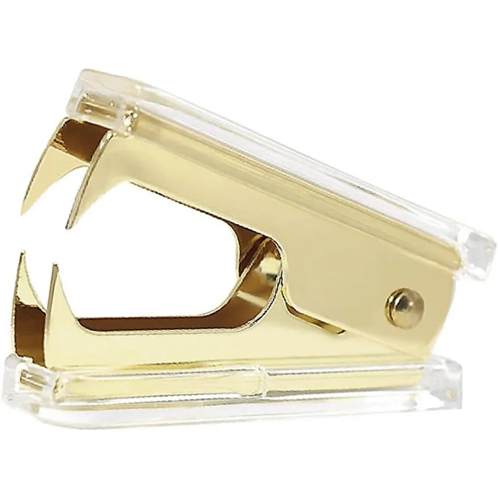 Clear Staple Remover Pure Gold Stapler Remover Cute Yellow Puller Removers Tool for Home Office School Desk Accessories Gift