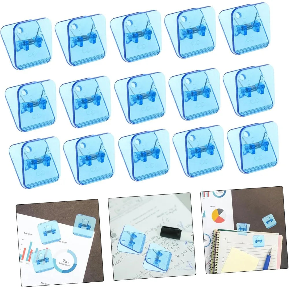 20pcs Bill Holder Glossy Paper Clip Office Binder Clips Staples Bulldog Clips Paperclip Bag Sealing Clips